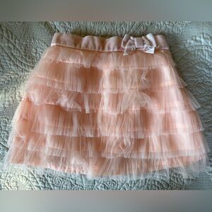 Janie and Jack Tiered Tulle Ruffle Skirt in Softest Pink, size 3, MSRP $45